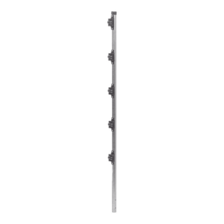 Poste de Paso de 1.2m para Cerca Electrificada.Tubo Galvanizado cal. 18 de 1"Diam. con Tapón y 5 Aisladores Instalados.
