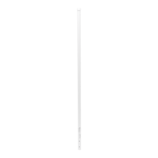 Poste de Esquina Blanco de Acero Galv. de 1.2m para Cerca Electrificada  cal. 18 de 1" Diam. para 5 Aisladores (No incluidos).