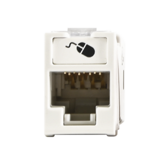 Jack Ultramax Cat6, UTP, Montaje Híbrido en Placa de Pared (Plano y Angulado), Color Blanco, Punch Down