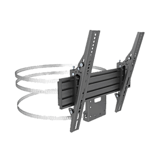 MONTAJE PARA PANTALLAS DE 32 A 65 PULGADAS EN COLUMNA| VESA 100 X 100 HASTA 400 X 400 | COLOR NEGRO| CAP. MAX 35KG