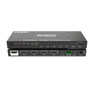 Multivisor HDMI 4x1 | 4K@30Hz | Vista Cuádruple | Cambio Automático/Manual | Control IR