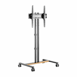 Soporte Móvil para Pantalla | Compatibilidad VESA 200x200 hasta  600x400 / Ruedas con Frenos / Ajuste de Altura y Ángulo / Soporte para TV de hasta 55 Pulgadas / Capacidad de Peso 35 kg