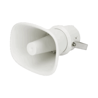 Altavoz Tipo Trompeta | 5 Watts - 30 Watts | Color Blanca | 100 V / 70 V | Material ABS | IP65 | Requiere amplificador