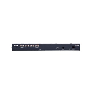 Switch KVM | Conexión Cat 5e | 8 puertos | Resolución 1920 x 1200 |  Conexión de Múltiples Switches | Compatible Windows, Linux, Mac