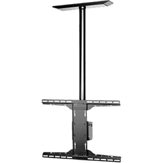 Soporte de techo universal para Pantallas de 32" a 90" / Capacidad de Carga 68.2 kg / Patrón de Montaje hasta 600 x 400 mm / Columna de Aluminio de 36" / Inclinación Ajustable -5° a 20°