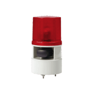 Luces de advertencia color Rojo con sirena incorporada con 5 tonos máx. 105 dB en 110-220 VCA