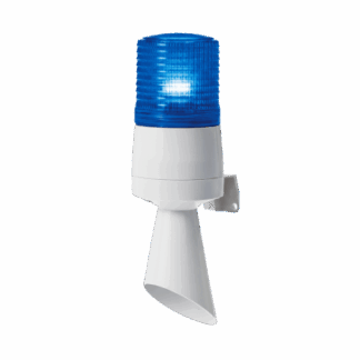Luz LED con patrones de destello fijo y destellante con buzzer incorporado de alto volumen Máx. 95 dB color Azul 110 VCA