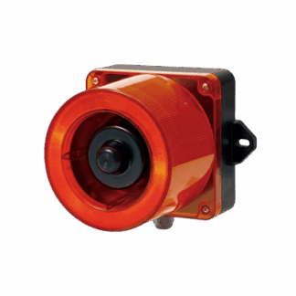 Combinacion de baliza LED color Rojo y sirena electrónica de 31 tonos resistente a la intemperie de volumen máx. 123 dB a 110-220 VCA