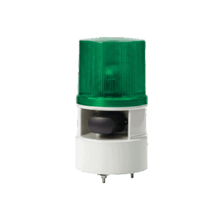 Luces de advertencia color Verde con sirena incorporada con 5 tonos máx. 105 dB en 110 VCA