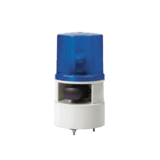 Luz de advertencia color Azul con sirena incorporada con 5 tonos máx. 105 dB en 110-220 VCA